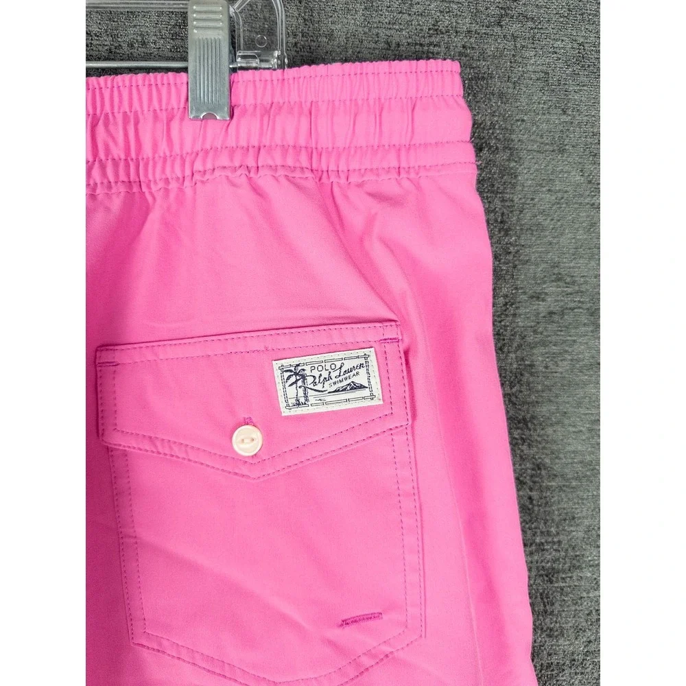 Polo Ralph Lauren Swim Trunks Shorts Mens XLT Pink Embroidered Pony Beach Preppy